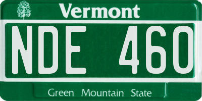 VT license plate NDE460