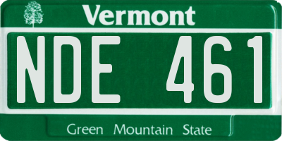 VT license plate NDE461