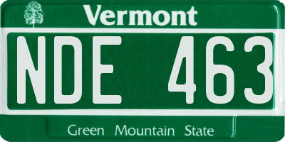 VT license plate NDE463