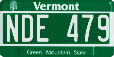 VT license plate NDE479
