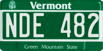 VT license plate NDE482