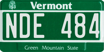VT license plate NDE484