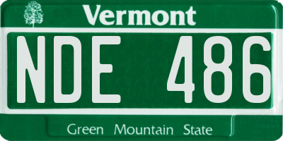 VT license plate NDE486