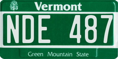 VT license plate NDE487
