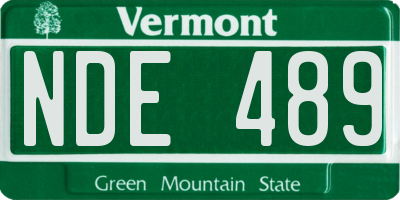 VT license plate NDE489