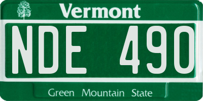 VT license plate NDE490