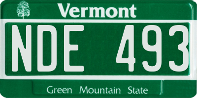 VT license plate NDE493