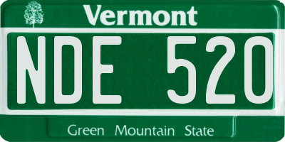 VT license plate NDE520