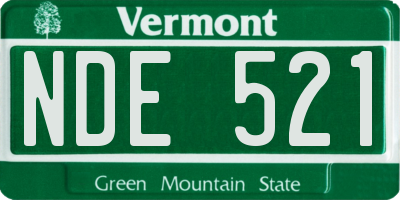 VT license plate NDE521