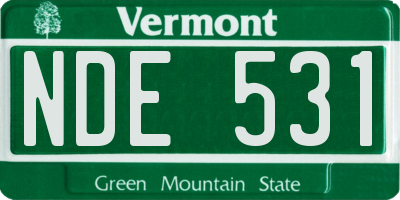 VT license plate NDE531