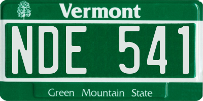 VT license plate NDE541