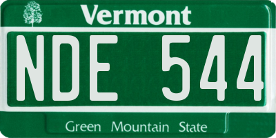VT license plate NDE544