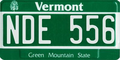 VT license plate NDE556