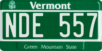 VT license plate NDE557