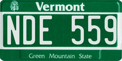 VT license plate NDE559