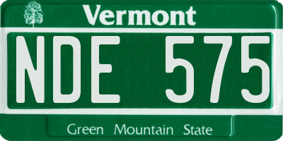 VT license plate NDE575