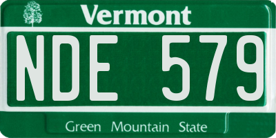VT license plate NDE579