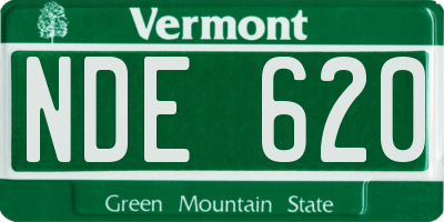 VT license plate NDE620