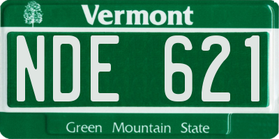 VT license plate NDE621