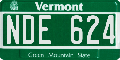 VT license plate NDE624