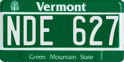 VT license plate NDE627