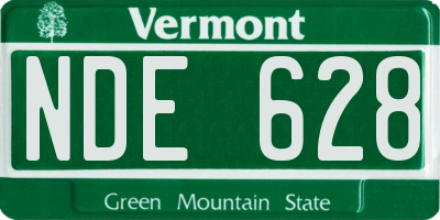 VT license plate NDE628