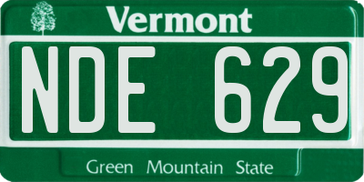 VT license plate NDE629
