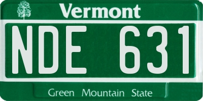 VT license plate NDE631