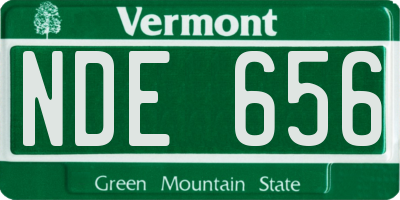VT license plate NDE656
