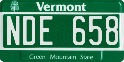 VT license plate NDE658