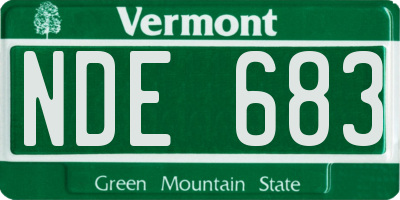 VT license plate NDE683