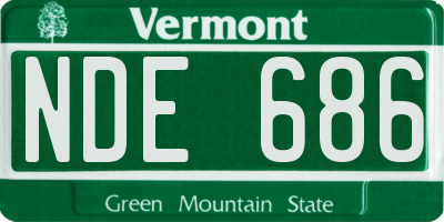 VT license plate NDE686