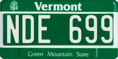 VT license plate NDE699