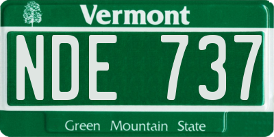 VT license plate NDE737
