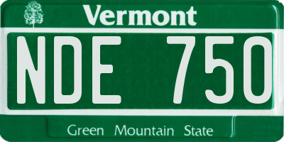 VT license plate NDE750