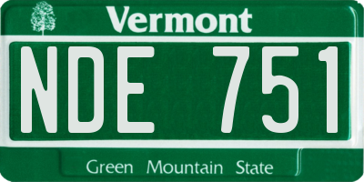 VT license plate NDE751