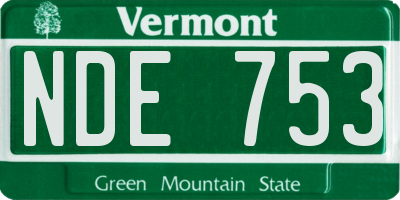 VT license plate NDE753