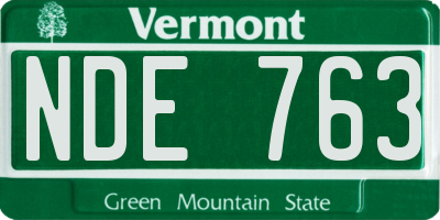 VT license plate NDE763