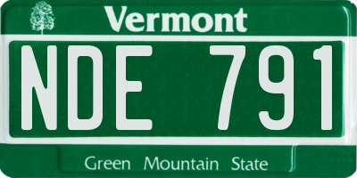 VT license plate NDE791