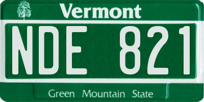 VT license plate NDE821