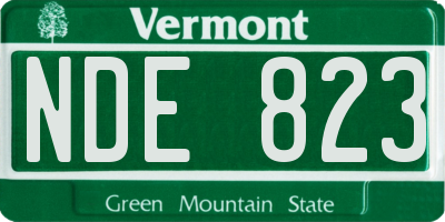 VT license plate NDE823