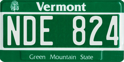 VT license plate NDE824