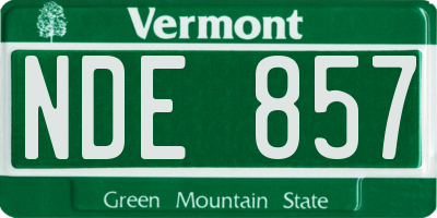 VT license plate NDE857
