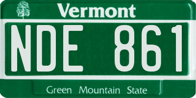 VT license plate NDE861