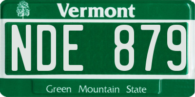 VT license plate NDE879