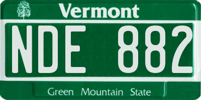 VT license plate NDE882