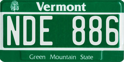 VT license plate NDE886