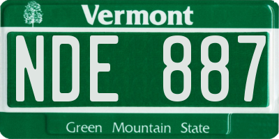 VT license plate NDE887