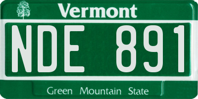 VT license plate NDE891