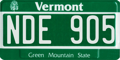 VT license plate NDE905